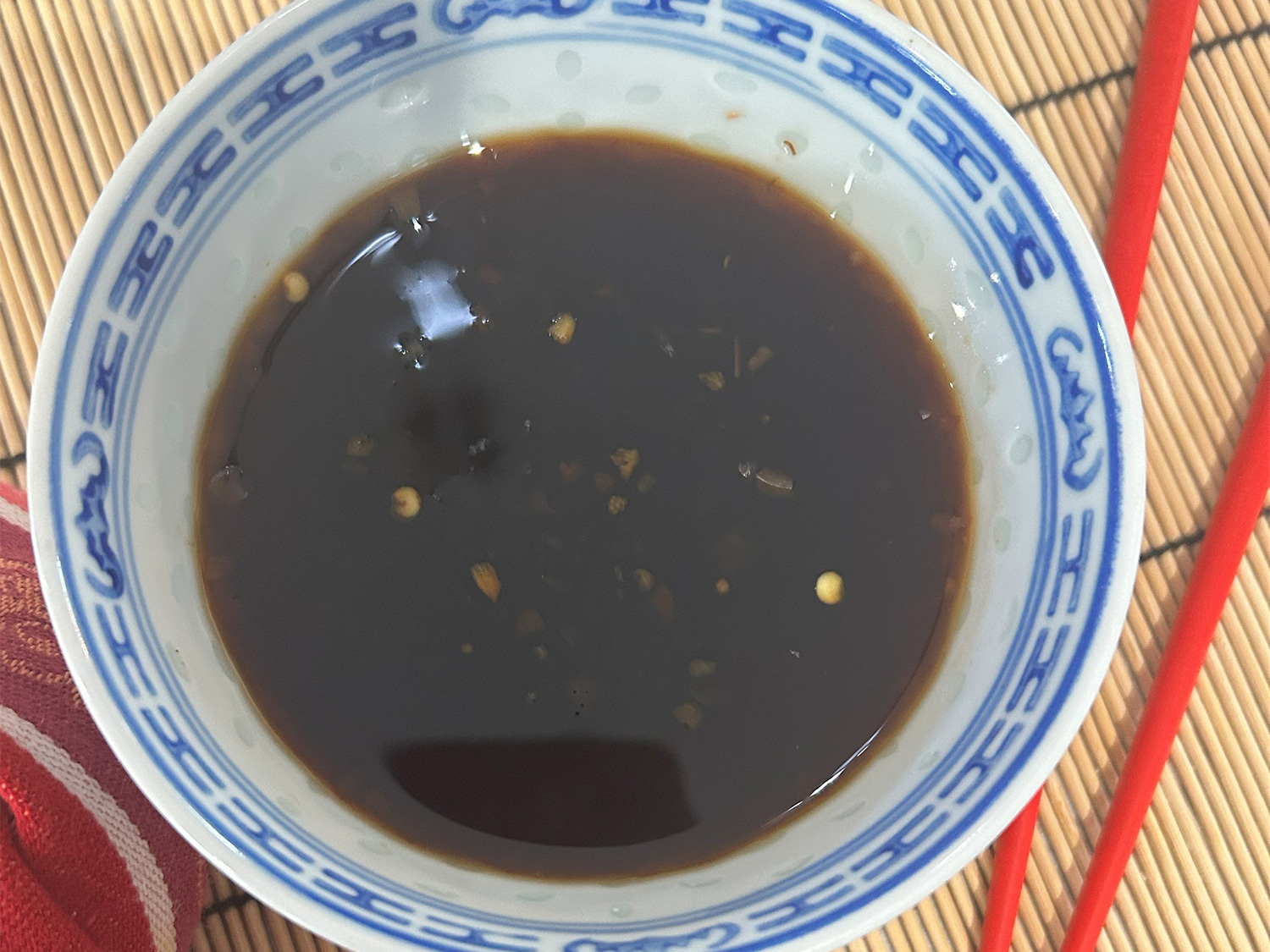 asian dressing in saucer