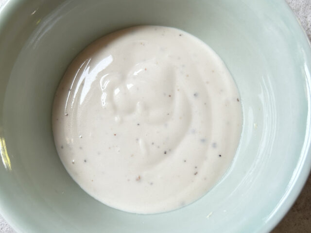salad dressing in a cup