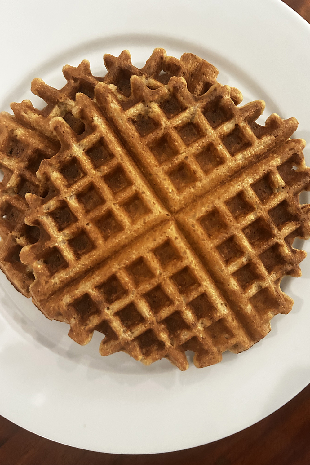 waffle in plate