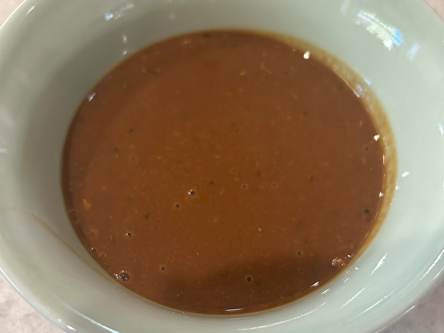 balsamic dressing in saucer
