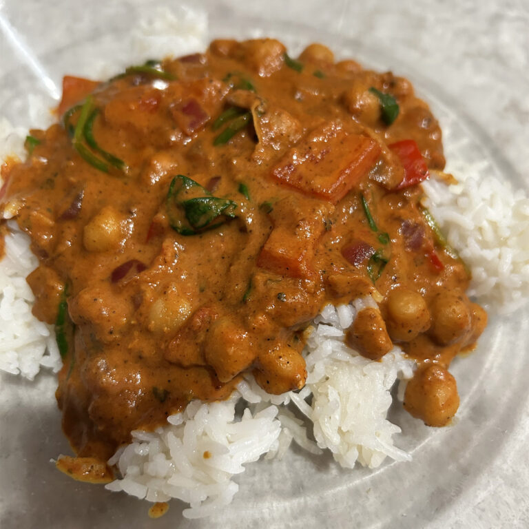 rice topped with curry sauce