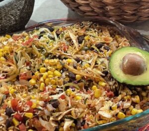 corn salad with avocado