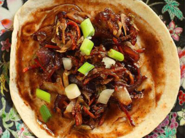 pita wrap on plate